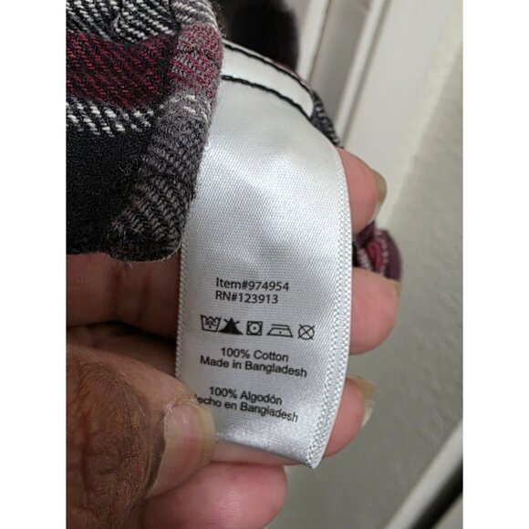 Jachs Mens XL Red/Black/White Plaid Flannel Button-Up Shirt - Picture 6 of 7